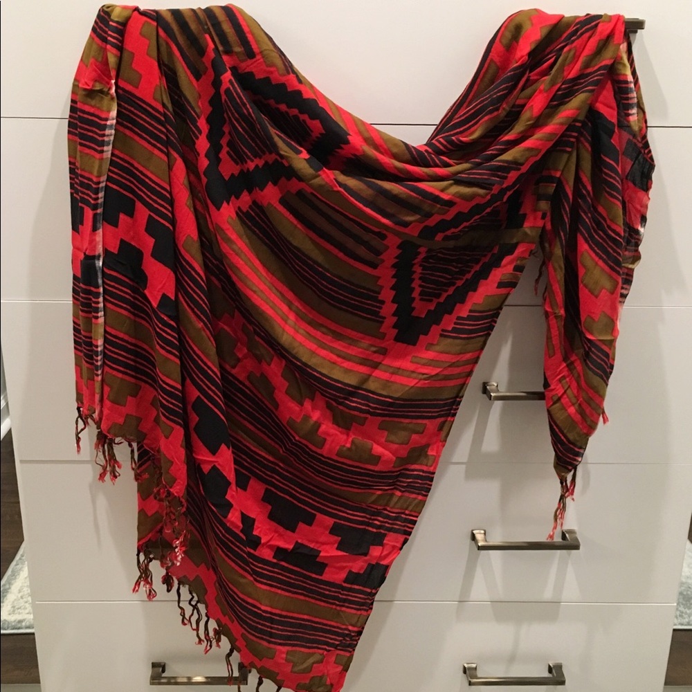 Aztec Print Wrap Scarf